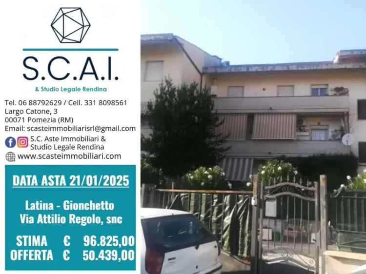 Appartamento all'asta via Attilio Regolo SNC, Latina