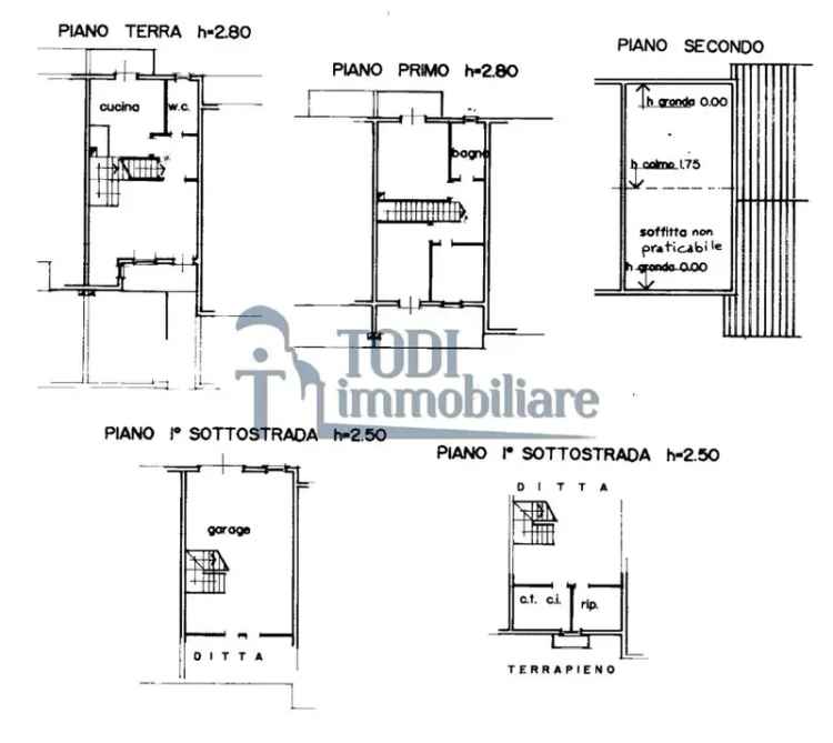 Villa a schiera in Vocabolo ponte, Todi, 6 locali, 2 bagni, garage