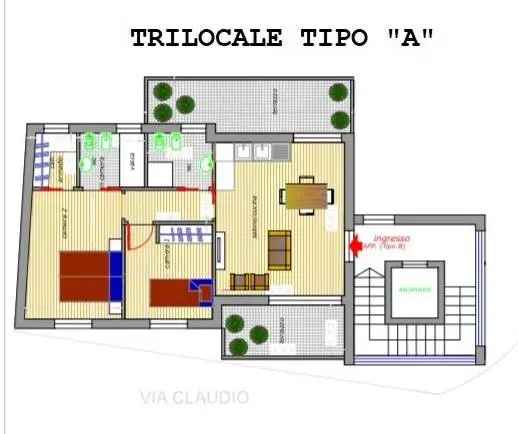 Trilocale via Claudio 47, Falciano, Caserta