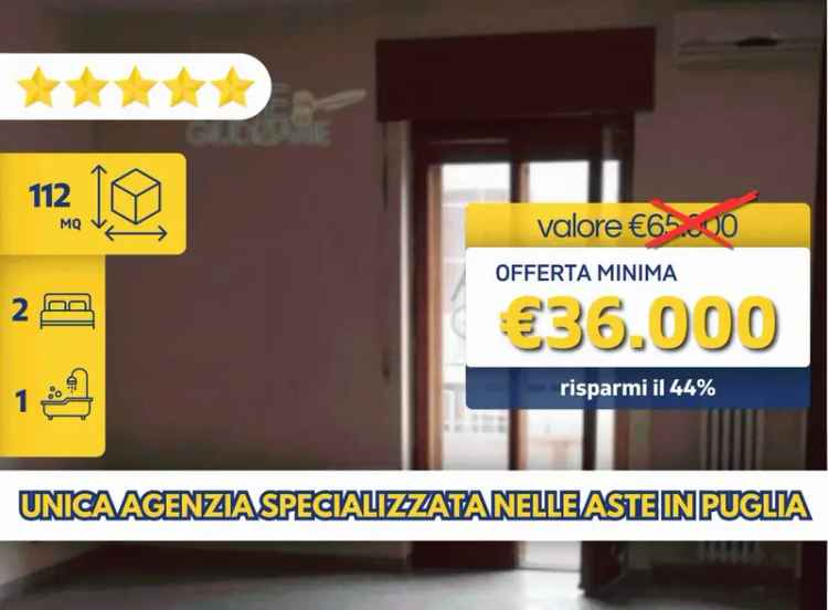 Appartamento all'asta via Giuseppe Verdi 19, Taranto