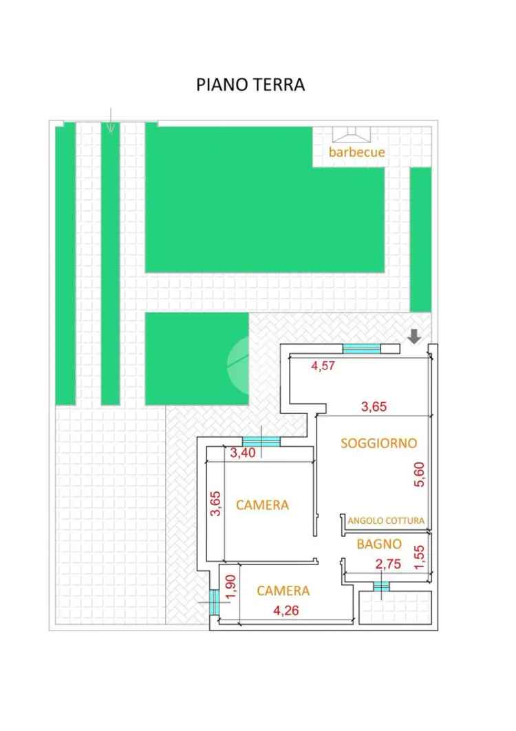 Porzione di quadrifamiliare in vendita