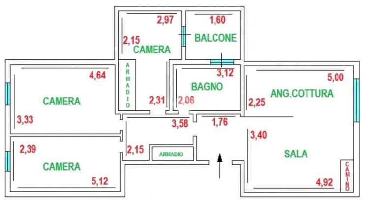 Quadrilocale via Monte Grappa 31, Centro, Aprilia