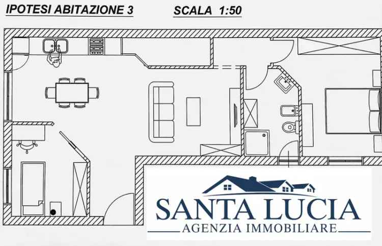 Trilocale via Niccolò Tommaseo, Canicattì