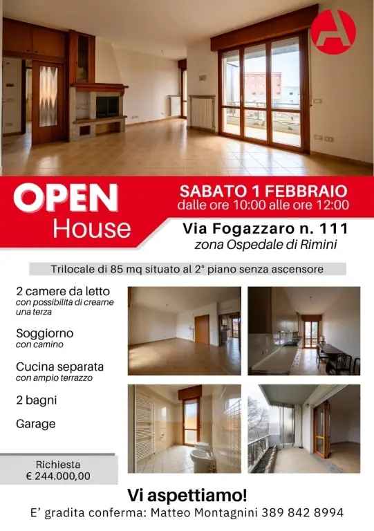 Appartamento in Via fogazzaro 111, Rimini, 5 locali, 96 m² in vendita