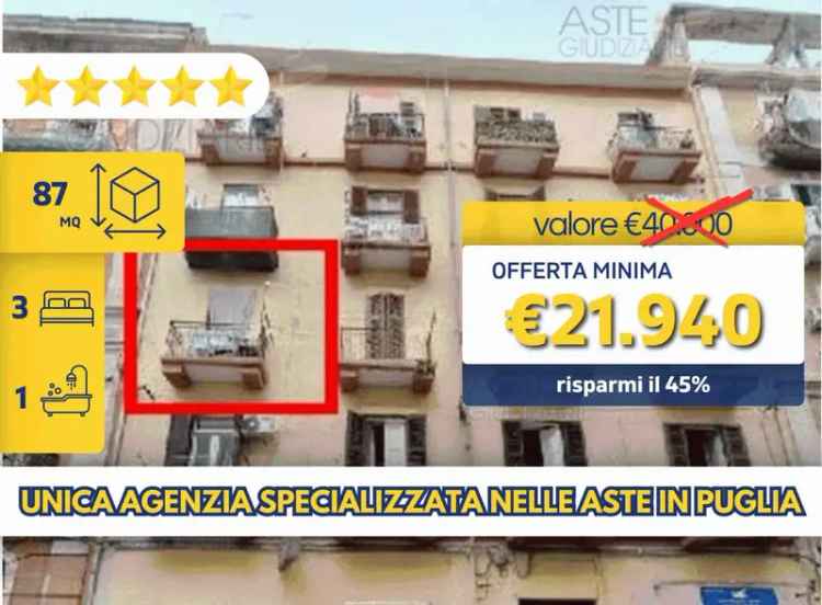 Appartamento all'asta via Temenide 10, Taranto