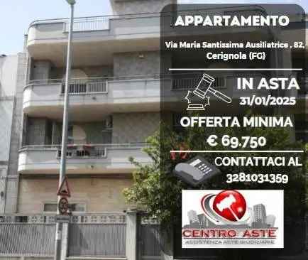 Appartamento all'asta viale Maria Santissima Ausiliatrice, 82, 71042 Cerignola Italia, Cerignola