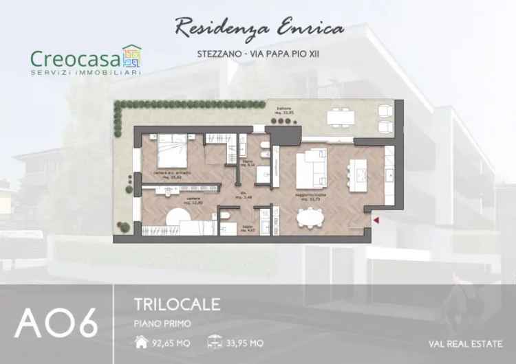 Trilocale in Vendita Stezzano - Nuovo con Terrazzo e Finiture di Lusso