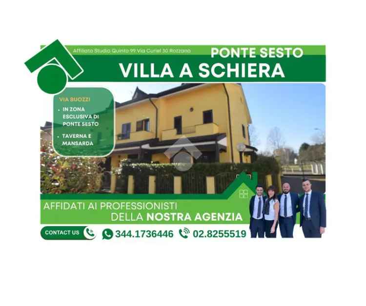 Villa a Schiera 4 Livelli Giardino Ponte Sesto