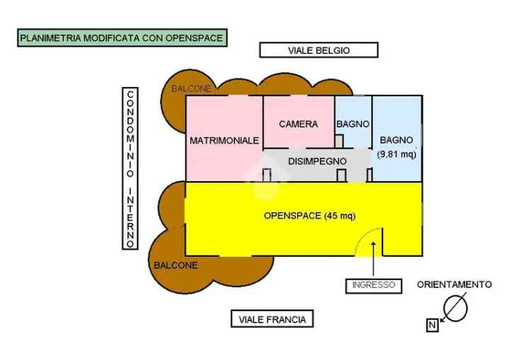 Trilocale in vendita