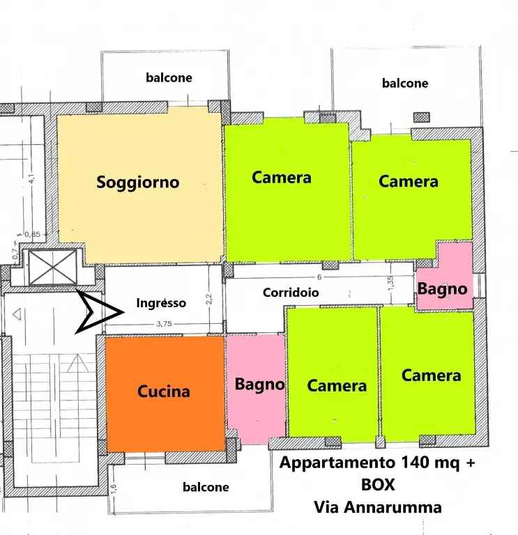 Appartamento in VIA ANNARUMMA, Avellino, 5 locali, 2 bagni, 130 m²