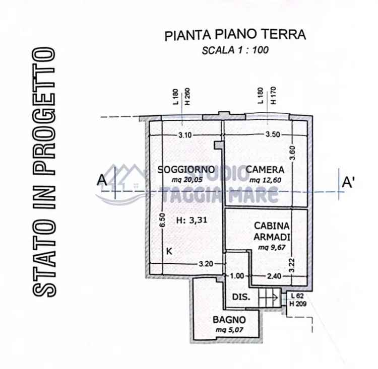 Trilocale corso Villaregia, Riva Ligure