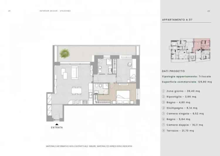 Trilocale Stezzano 129 mq con Box - Nuova costruzione