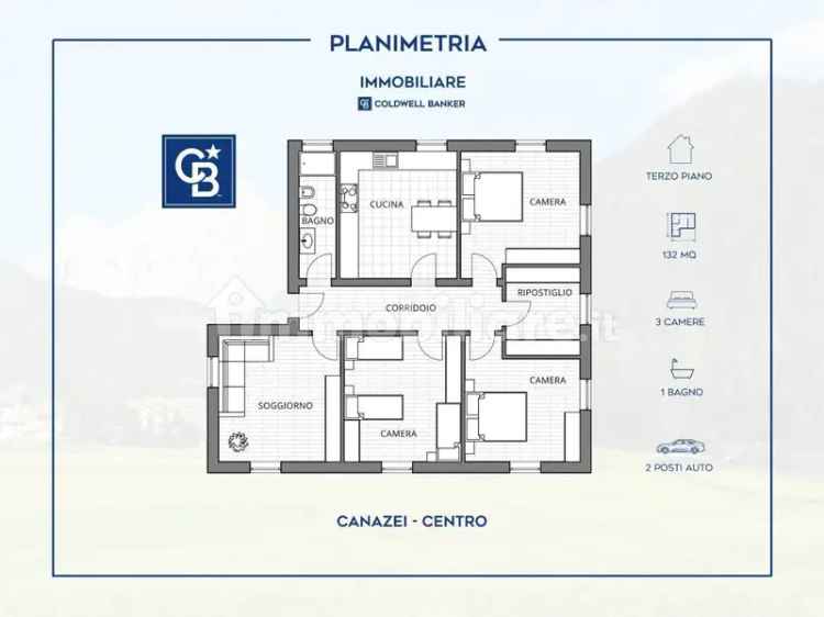 Quadrilocale Streda de Parèda, Centro, Canazei