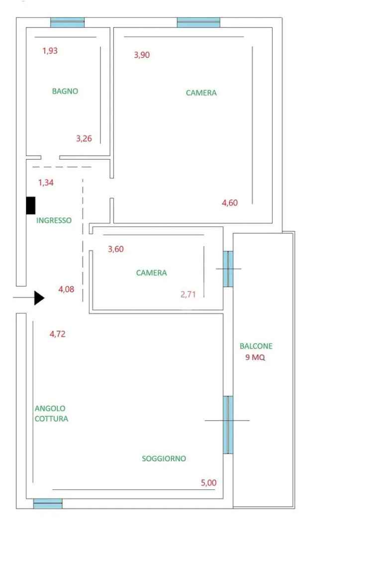 Trilocale in vendita