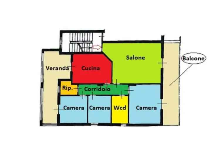 Appartamento in Via Belgio, Altofonte, 1 bagno, 126 m², 3° piano