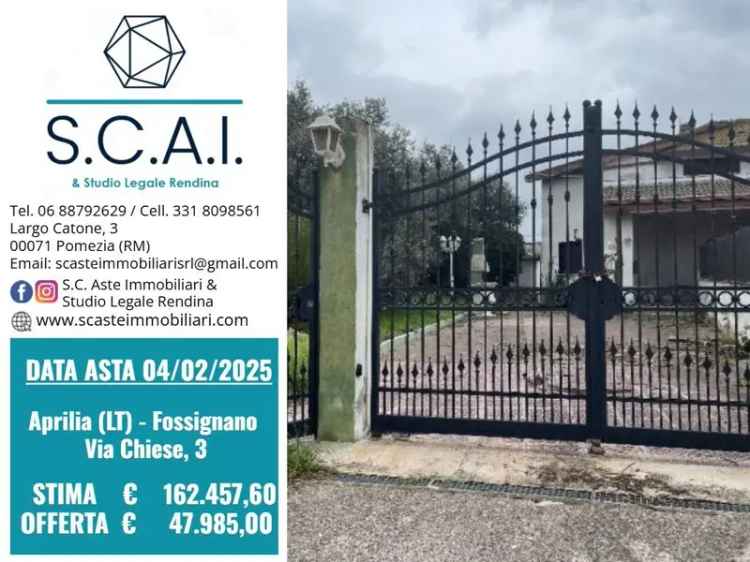 Villa all'asta via Chiese 3, Aprilia