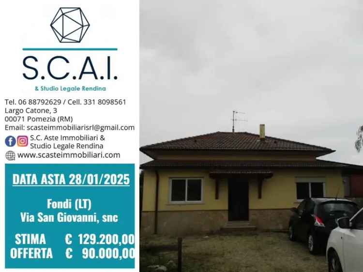 Villa all'asta via San Giovanni, Fondi