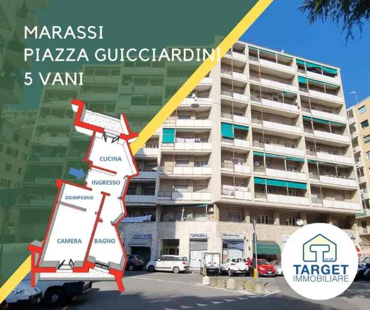 Bilocale piazza Guicciardini 1, Marassi, Genova