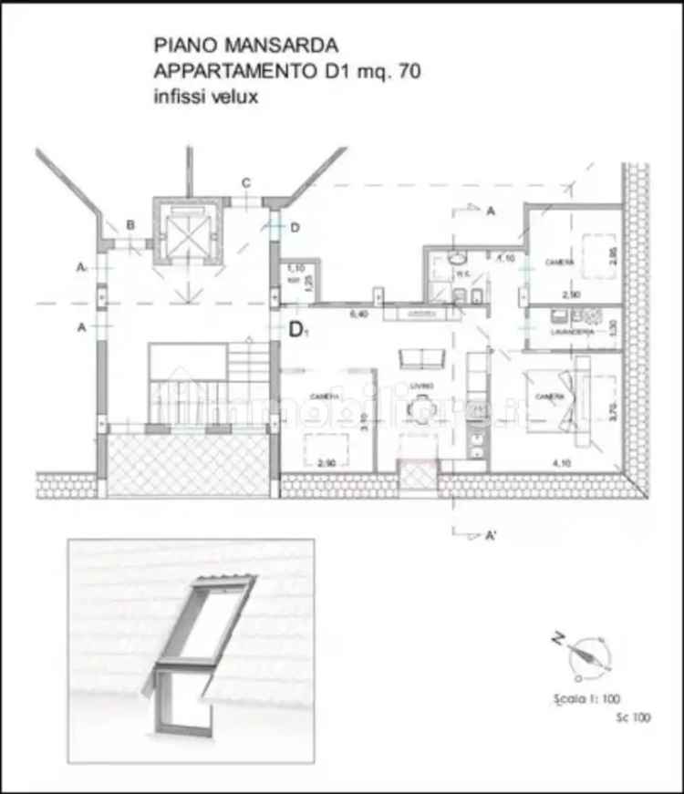 Mansarda via Palmiro Togliatti, Centro, Caltanissetta