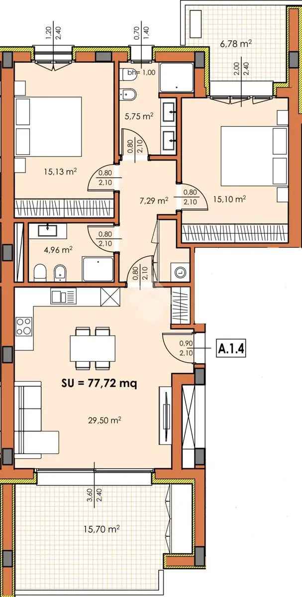 Trilocale in vendita