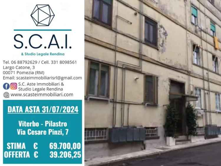 Appartamento all'asta via Cesare Pinzi 3, Viterbo