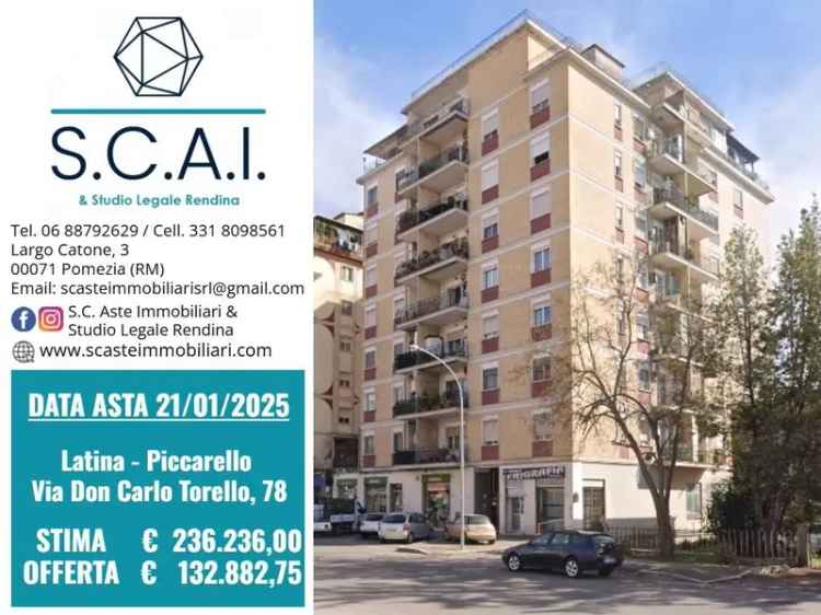 Appartamento all'asta via Don Carlo Torello 78, Latina